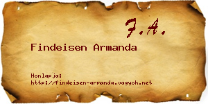 Findeisen Armanda névjegykártya
